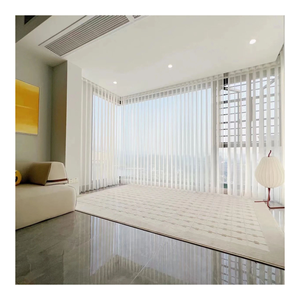Cortinas Enrollables Eléctricas Integradas en Oferta, Persianas Verticales de Tela Transparente <span class=keywords><strong>para</strong></span> <span class=keywords><strong>Ventanas</strong></span> Francesas, Sala de Estar - Product Image 2