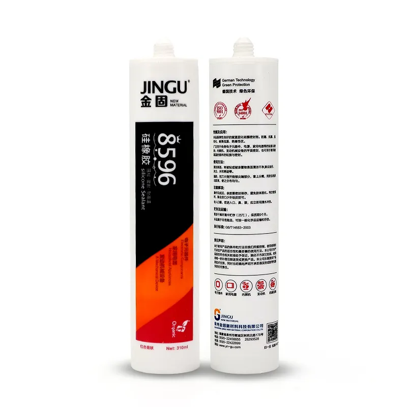 JINGU Silicon Rubber TV Electronic Component Insulating Sealant Fixing Sealant 310ml High Temperature Resistant Waterproof Red