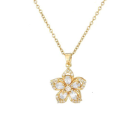 Draaibare kettingen voor vrouwen, gouden bloem fidget ketting, draaibare kristallen zilveren bloesem bloem ketting, Valentijnsdag cadeau