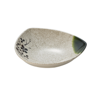 Assiette creuse triangulaire en mélamine pour restaurant, idéale pour salades, fruits, tempura, fruits de mer, desserts, noix, snacks, vaisselle de fête, style asiatique
