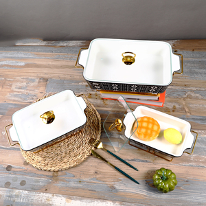 Juego de Moldes para Hornear de Cerámica Antiadherentes, Seguros para <span class=keywords><strong>Horno</strong></span>, con Logotipo Personalizado para Restaurante Nórdico - Product Image 5