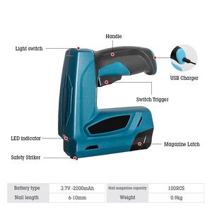 Nouvelle cloueuse industrielle portative rose à batterie 220V, moteur sans balais lithium-ion, pour le travail du bois, le bricolage et le métal LEIYI - Product Image 2