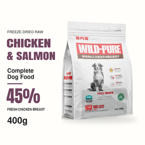 Alimento Completo Liofilizado para Perros, Fórmula <span class=keywords><strong>de</strong></span> Pollo y Salmón, 400g, para el Cuidado <span class=keywords><strong>de</strong></span> la Piel y el Pelaje - Product Image 1