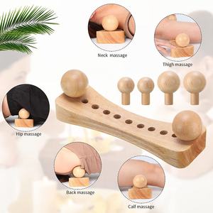 6種類のボールを使ったトリガーポイントウッドセラピーマッサージツール、マッサージ、理学療法、大腰筋リリースツール - Product Image 4