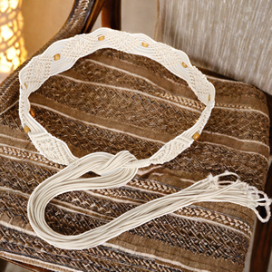 Nouvelle Mode Dames Large Tissé Taille <span class=keywords><strong>Corde</strong></span> Ceintures Long <span class=keywords><strong>Noeud</strong></span> Bohême Joker Décoratif Tricoté Ceintures Style National - Product Image 4