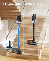 Aspirateur balai sans fil multifonctionnel et puissant BLDC, autoportant, pour la maison, avec lumières LED