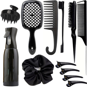 2025 per la cura dei capelli del cuoio capelluto massaggiatore salone di bellezza Hair Styling Set di <span class=keywords><strong>12</strong></span> spazzola per capelli districante con elabargive per le donne - Product Image 4