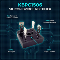 Redresseur à pont en silicium KBPC1506 : Composant haute fiabilité 15A 600V