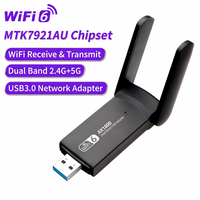 Adaptateur WiFi 6 sans fil 2,4 et 5 GHz AX1800 double bande USB 3.0 à faible latence, clé WiFi USB portable pour ordinateur portable