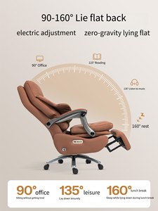 Moderner Luxus Bürostuhl Ergonomischer Konferenz- und Empfangsstuhl mit Elektrischer Massagefunktion im Lederdesign für Chefs - Product Image 5