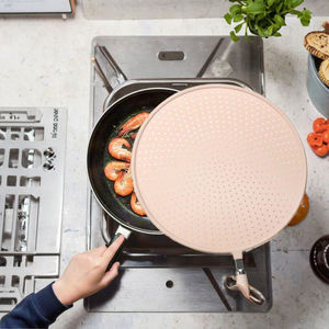 Protector contra salpicaduras <span class=keywords><strong>de</strong></span> aceite <span class=keywords><strong>de</strong></span> silicona, antiescaldado, antisalpicaduras, tapa <span class=keywords><strong>de</strong></span> <span class=keywords><strong>vapor</strong></span>, coladores para freír en la cocina, coladores, tapa a prueba <span class=keywords><strong>de</strong></span> aceite - Product Image 2