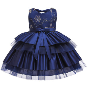Vestido de Tul sin Mangas para Bebés, Estilo Floral con Encaje, para Fiestas de Primer Cumpleaños, Verano - Product Image 1
