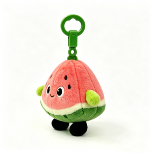 Peluche mignonne en forme de tranche de pastèque avec clip vert, 11CM-30CM, rembourrage en coton PP, pour bébés de 0 à 24 mois, unisexe - Product Image 5
