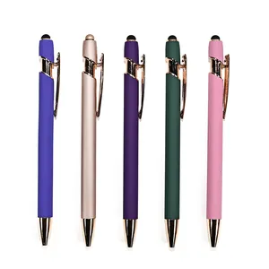 Promotional Custom Logo Pens Gripped Slimster Retractable Ballpoint Pen Medium Point Black Ink Smooth Writing Pens