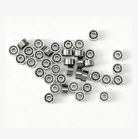Rodamientos de Nylon para Fingerboard 1.5x4x2mm ABEC-3/5 de Alta Velocidad, Mini Rodamientos de Bolas de Ranura Profunda de Acero Cromado para Skateboard Portátil