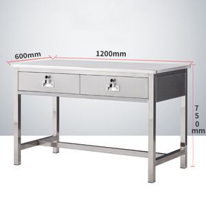 Meja kantor baja tahan karat modern ruang kerja pembersih dengan laci stasiun kerja medis laboratorium - Product Image 6