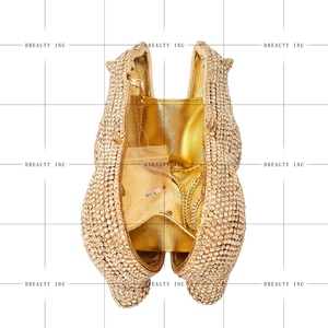 Bolso de mano de lujo con diamantes de imitación y cristales para mujer, diseño de oso natural, con cadena extraíble, ideal para fiestas de té y vacaciones - Product Image 5
