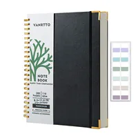 Carnet A4 esthétique à spirale épaisse, cahier d'exercices pour étudiants, couverture en papier, idéal pour l'apprentissage transfrontalier, style esthétique A4