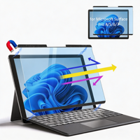 Protection d'écran magnétique anti-lumière bleue pour Surface Pro 4/5/6/7, réduction de l'éblouissement, résistant aux traces de doigts, film anti-rayures