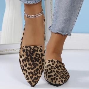 Nouvelles chaussures décontractées pour femme adulte, imprimé léopard, baskets confortables en toile, à bout fermé, design plat en PVC, mocassins à enfiler - Product Image 5