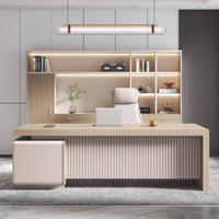 Nouvelle combinaison de bureau et de chaise de style moderne et simple pour directeur, avec finition sans peinture en PVC