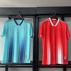 Maillot de football personnalisé respirant à séchage rapide, t-shirts de football à manches courtes, 100% polyester, évacuation de l'humidité, vêtements de sport unisexes - Product Image 3