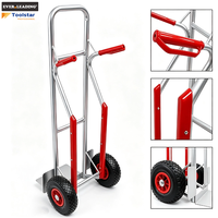 Chariot à main portable en aluminium de 110 kg avec poignée, protections de cadre, roues pneumatiques, personnalisable OEM, léger, pour sacs (Poudre)