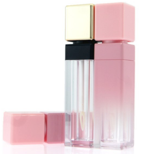 Vente chaude de haute qualité 8ml vide en plastique dégradé rose carré transparent brillant à lèvres Tube conteneur avec peut logo personnalisable - Product Image 2