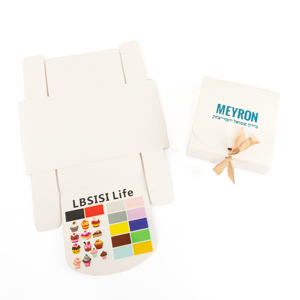 Customized Paper Drawer White Box With Window Gift Valent Boxes Bags With Your Logo