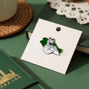 库存批发沙特国王肖像别针徽章阿拉伯领导人珐琅金属胸针中东首席纪念品活动促销定制 - Product Image 6