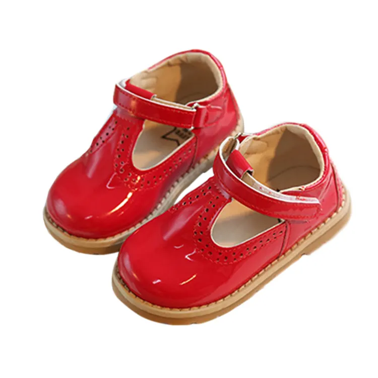 Wholesale factory leather mary jane girl shoes flats for Toddler Little Kids children's sports shoes Fabric material