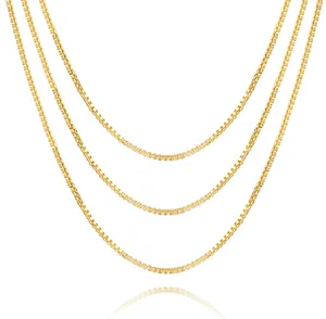 NUORO-Ensemble de colliers multicouches en laiton plaqué or 14 carats, bijoux de tous les jours pour femmes