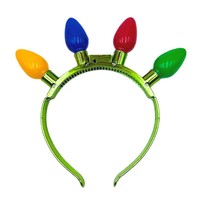 Grenzüberschreitend Meistverkauftes Plastik-Halloween-Glühbirnen-Stirnband Weihnachten Leuchtende Festliche Accessoires Haarschmuck Party