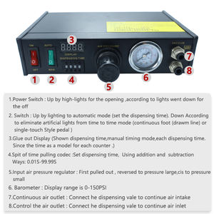 BZY-983S distributore di colla in metallo ad alta precisione pneumatico semiautomatico a doppio foro macchina di erogazione della colla - Product Image 2