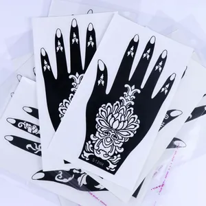 Ấn Độ Ả Rập tạm thời hình xăm Mẫu Mehndi Stencil dán