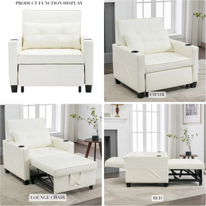 Ghế sofa phòng khách hình chữ L kiểu Ý, kèm ghế Ottoman gấp gọn, ghế sofa đơn sang trọng, ghế ngủ giả da, mẫu thử miễn phí - Product Image 5