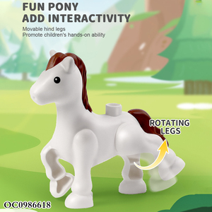 Construcción grande princesa <span class=keywords><strong>Castillo</strong></span> Mágico bloques de construcción chico niños Juego juguetes educativos con caballo y muñecas - Product Image 5