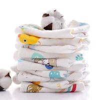 Serviette en gaze de coton pur tissée à six couches pour enfants, douce et absorbante, réutilisable, 25*50cm, personnalisation OEM disponible