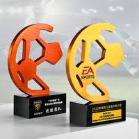 Trophée de la meilleure paire de chaussures dorées personnalisable, médaille en métal créative, personnalisation pour les activités des équipes de football, cérémonies de remise des prix, cristal