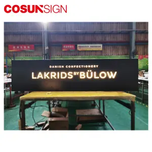 Lampu Iklan Luar Ruangan Logo Akrilik Led Papan Tanda Desain Sampel