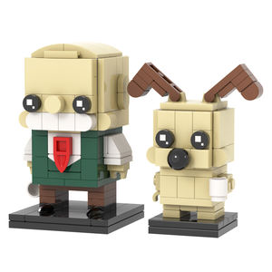 MOC7513 Wallace & <span class=keywords><strong>Gromit</strong></span> 195ชิ้นอิฐหัวสี่เหลี่ยมอิฐดินเหนียวภาพยนตร์การ์ตูนประกอบโมเดลพลาสติก DIY อาคารบล็อกของเล่นของขวัญสำหรับเด็ก - Product Image 1