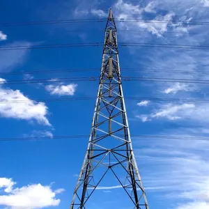 Torre de ángulo de acero de celosía de transmisión de poste de línea de pilón de electricidad galvanizada