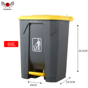 Affidabile Fabbrica di <span class=keywords><strong>Plastica</strong></span> All'aperto 68L Grigio e Giallo Del Piede Pedale <span class=keywords><strong>Pattumiera</strong></span> Dei Rifiuti Bidone della Spazzatura Cestino <span class=keywords><strong>per</strong></span> il Commercio All'ingrosso - Product Image 2