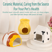 Niche en céramique pour hamster, nid d'été rafraîchissant, maison de glace pour petits animaux, pour hamster syrien et rat de compagnie, décoration de cage