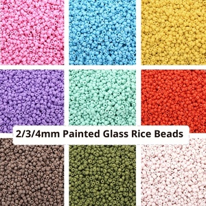 2/3/4mm pintura de colores mezclados cristal redondo cuentas sueltas hecho a mano DIY collar pulsera accesorios de joyería Material - Product Image 3