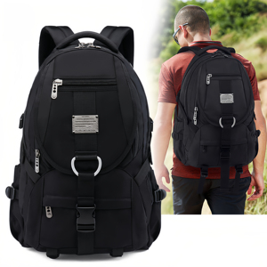 Unisex Nylon Waterproof Business <b>Laptop</b> <b>Backpack</b> with Zipper Closure Multi-Purpose Travel & Outdoor Use Custom Logo Option - Product Image 1