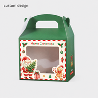Boîte cadeau solide et bien conçue avec fenêtre transparente en carton pour l'emballage de paniers de Noël et de fêtes d'hiver