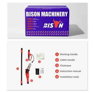 Tractor de ramas de árbol de 4 <span class=keywords><strong>metros</strong></span> montado en <span class=keywords><strong>poste</strong></span> de largo alcance, sierra de cadena eléctrica telescópica para exteriores - Product Image 6