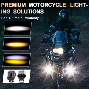 Faro Delantero LED de 18w para Motocicleta, Diseño de Casco, Doble Color, Resistente al Agua, Luces Antiniebla de Conducción, 2 Lentes - Product Image 6