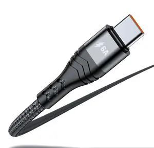 6A 3 in1 개폐식 USB 케이블 멀티 USB 충전 케이블 IP/유형 C/안드로이드 용 유연한 USB 3 in 1 데이터 케이블